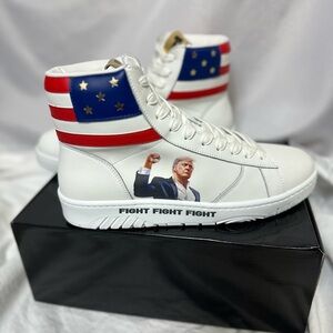 TRUMP SHOE- FIGHT FIGHT FIGHT High-Tops (Size M10/W11.5) NEW IN HAND